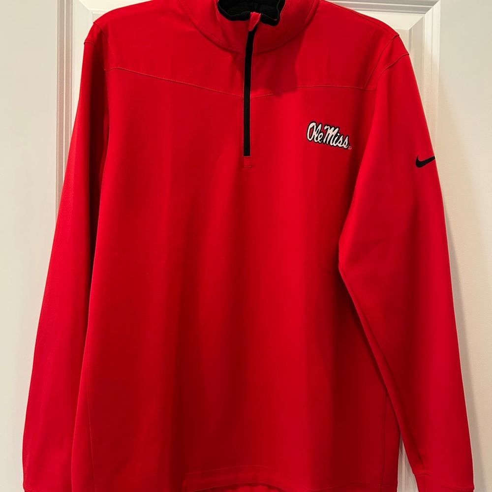 Nike Red Men's Ole Miss Qtr Zip Jacket